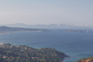 great view of the beach in Begur, spain