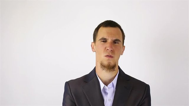 No sign, young bearded man, rejected the offer