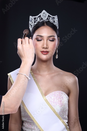 Miss Pageant Contest In Evening Ball Gown Long Ball Dress