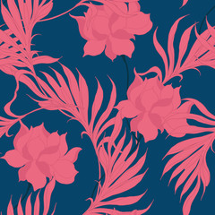 Abstract elegance pattern with floral background.