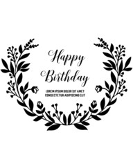 Happy Birthday Card vector illustration 