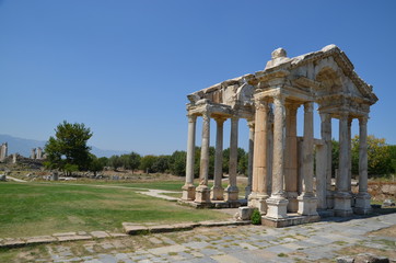 Aphrodisias ancient greek city tyrkey caria ruins stones marble summer