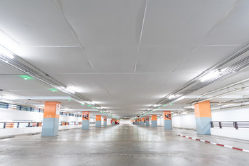 Empty parking lot in Underground parking.
