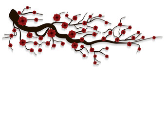 Vector Cherry blossom for Chinese New Year and mid autumn festival