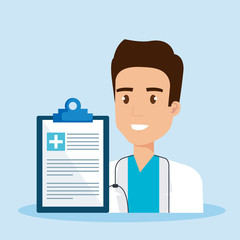 doctor character medical healthcare vector illustration design