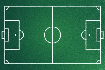 Fabric soccer field grass turf on green cotton panel