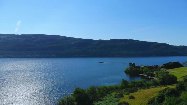 Flight over Loch Ness - the most famous lake in Scotland