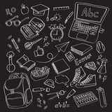 School clipart Vector doodle school icons symbols