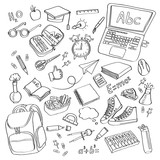 School clipart Vector doodle school icons symbols