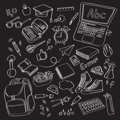 School clipart Vector doodle school icons symbols