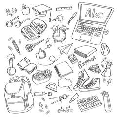 School clipart Vector doodle school icons symbols