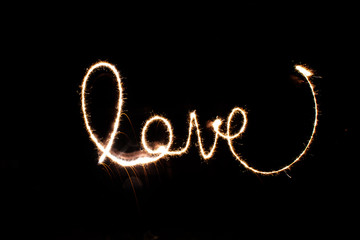 sparkler art love