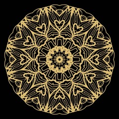 Flower mandala. Printable decorative elements. Vector illustration for design.
