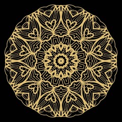 Beautiful round flower mandala. Vector illustration. Abstract.