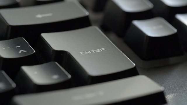 Enter key on keyboard gets pushed