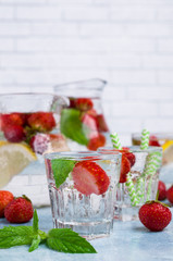 Cold transparent drink