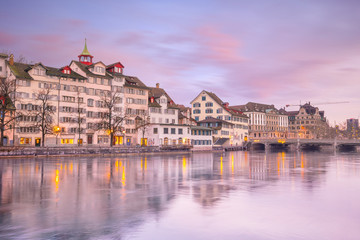 Fototapeta premium Cityscape of downtown Zurich in Switzerland