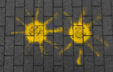 Sonnenschein Pflastermalerei