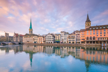 Cityscape of downtown Zurich in Switzerland