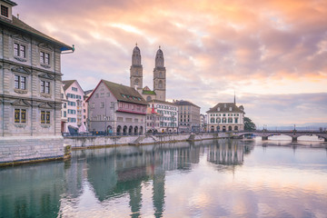 Cityscape of downtown Zurich in Switzerland