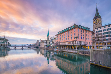 Cityscape of downtown Zurich in Switzerland