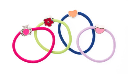 Colorful hair band isolated on white background