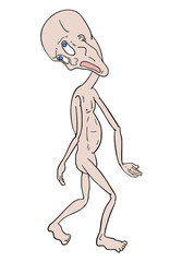 fantasy ugly man walking