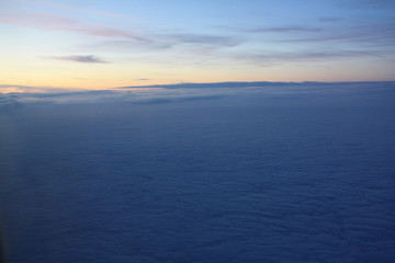 Fototapeta na wymiar Sunset in the clouds. Sunrise sky 