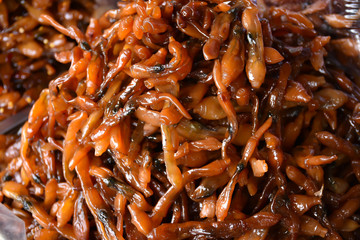 Snail shells spicy flavors Seafood Processing.