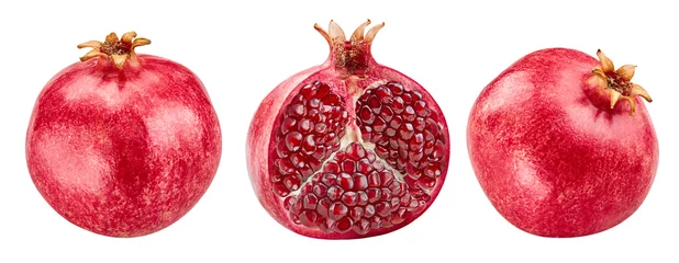 Cercles muraux Fruits Pomegranate fruit isolated