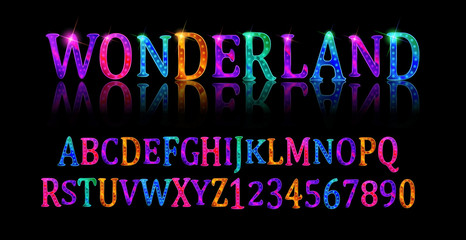 Wonderland font. Fairy ABC