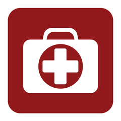 First Aid Kit Symbol and Medical Services Icon