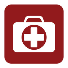 Obraz premium First Aid Kit Symbol and Medical Services Icon