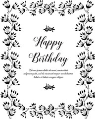 Collection of birthday with floral concept