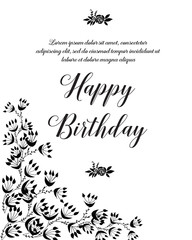 Collection of birthday with floral concept