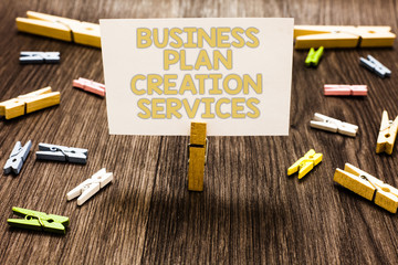Text sign showing Business Plan Creation Services. Conceptual photo paying for professional to...
