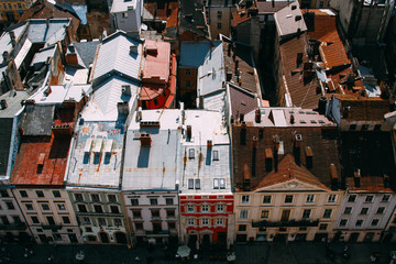  roofs of houses, old town, Lviv