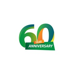 Fototapeta premium 60 Year Anniversary Vector Template Design Illustration