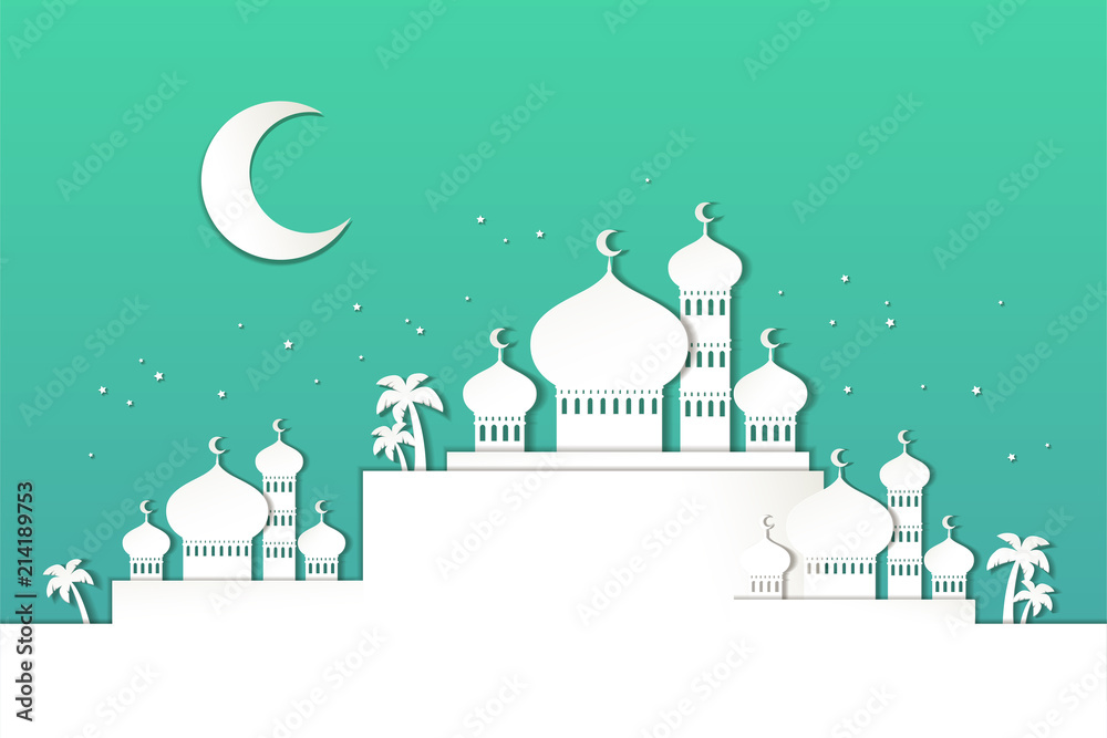 Wall mural Islamic holiday background