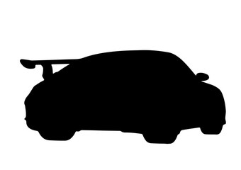 silhouette of sports car vector