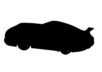 silhouette of sports car vector