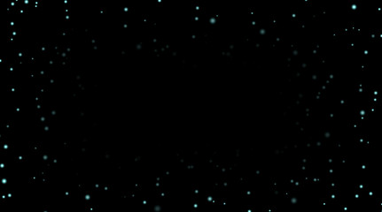 Night sky with blue stars on black background. Dark astronomy space template. Galaxy starry pattern wallpaper. Shiny stars, night sky universe. Cosmos stars wallpaper. Vector illustration