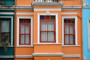 Fototapeta na wymiar Colorful houses of Balat