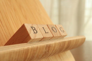 Wooden Block Text of Blog
