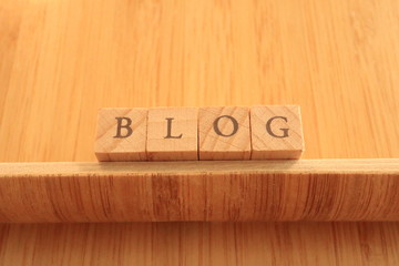 Wooden Block Text of Blog