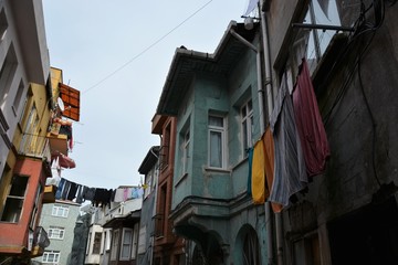 Fototapeta na wymiar Colorful houses of Balat