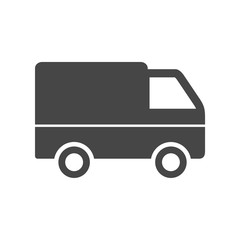 Delivery truck icon - with copy space