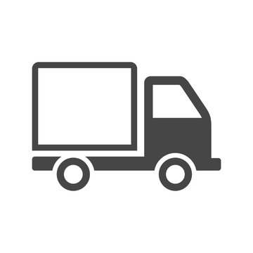 Delivery truck icon - with copy space
