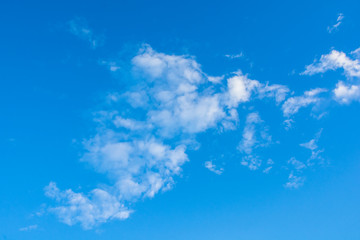 altocumulus clouds on blue sky background - obrazy, fototapety, plakaty
