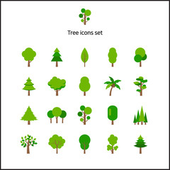 Tree icons set.